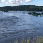 Water flows across what, a few days ago, was Dan Lepp’s pasture along the Little Saskatchewan River. PHOTO: DAN LEPP