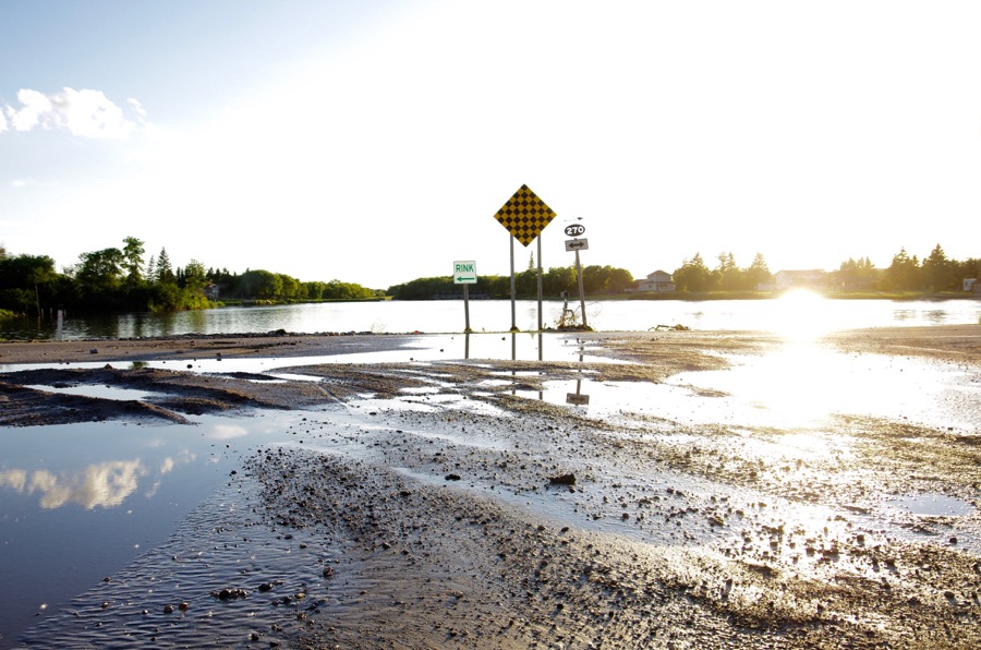 Water bound for the increasingly stressed dam at Rivers pools at Rapid City July 1.