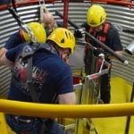 Firefighters training for a grain rescue. (Casa-acsa.ca)