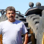 Boyd Abas on his farm near Fisher Branch.