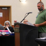Rosser resident Dave Kaplen speaks on the second day of the hearing, July 28.