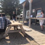 Ag Minister Blaine Pedersen speaks to producers in Neepawa during a tour of the province in this photo posted to Twitter.
