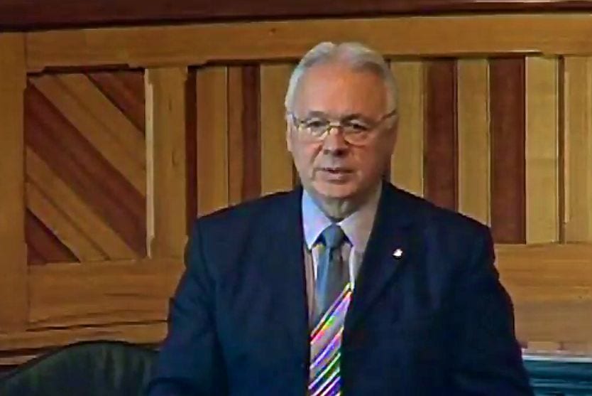 Ross Wetmore. (Video screengrab from NBPCCaucus via YouTube)
