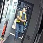 Security camera image of a person sought by RCMP in connection to the disappearance of beef from the JBS plant at Brooks, Alta. (Photo courtesy Brooks RCMP)