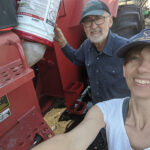Karen Klassen and her father, George, farm near Manitou, Man.