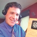 Ian Steppler accepts his award during the virtual North American Pollinator Protection Campaign conference on Oct. 20.