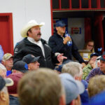 Livestock producers share their outrage at a last-minute, Oct. 2, 2019 meeting in St. Rose du Lac after the province released incoming changes to Agricultural Crown Lands regulations.