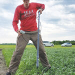 U of M student Calum Morrison, along with Professor Yvonne Lawley, are digging into cover crop use on the Prairies in an ongoing survey.
