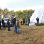 An Oct. 1 workshop at Bruce Sneesby’s farm near Westbourne, Man., takes attendees through forage ammoniation step by step.