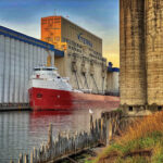 CSL Frontenac loading grain at the Port of Thunder Bay.