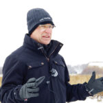 Herman Wehrle of FP Genetics talks hybrid fall rye and how it might best work in greenfeed and grazing systems at MBFI north of Brandon.