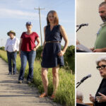 At left: Rosser residents (left to right) Florence McCoy, Brynn Kaplen and Val Gough were frustrated with the Municipal Board decision on Lilyfield Quarry. Top right: Rosser resident Dave Kaplen speaks on the second day of the hearing, in late July. Bottom right: Quarry site owner Colleen Munro speaks during the hearings in late July.