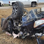 This truck didn’t survive its meeting with a train, but the driver did, and was released from hospital the same day with minor injuries.