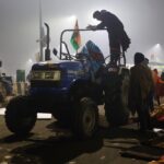 Farmers arrive with blankets and mattresses for others at the site of a protest against farm laws at Ghaziabad, India on Jan. 29, 2021. (Photo: Reuters/Danish Siddiqui)