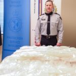 The load of meth taken off a produce truck on Christmas Day 2020 weighed in at just over 500 lbs., border officials said. (Photo courtesy CBSA)