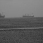 File photo of ships anchored at Vancouver’s Burrard Inlet on March 2, 2020. High prices don’t appear to have yet deterred any actual canola business off of Canada’s West Coast.