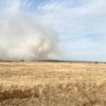 Smoke clouds the horizon near Carberry April 1 thanks to one of the province’s list of recent grassfires.