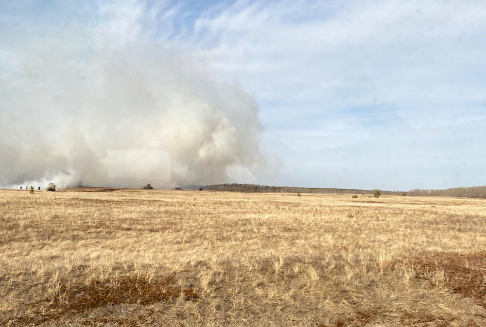 Smoke clouds the horizon near Carberry April 1 thanks to one of the province’s list of recent grassfires.