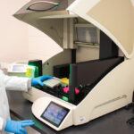 Preparation of samples for analysis by digital polymerase chain reaction (PCR) equipment at the Grain Research Laboratory.