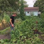 ReWild co-founder Kennedy Collins in his home garden.