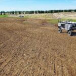 A DOT (now OmniPower) autonomous unit at work on the Olds College Smart Farm. (Olds College video screengrab via YouTube)