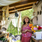 Lourdes Still in her flower and dye workshop on her farm near La Broquerie in southeastern Manitoba.