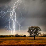 As far as safety is concerned, there is no truly safe place from lightning if you get caught outdoors.