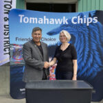 Alfred Lea with Star Wholesale Ltd. office manager Carey Iuliani.