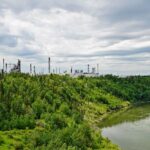 A view of Imperial Oil’s Strathcona fuel refinery from the North Saskatchewan River. (Imperial Oil photo via BusinessWire)