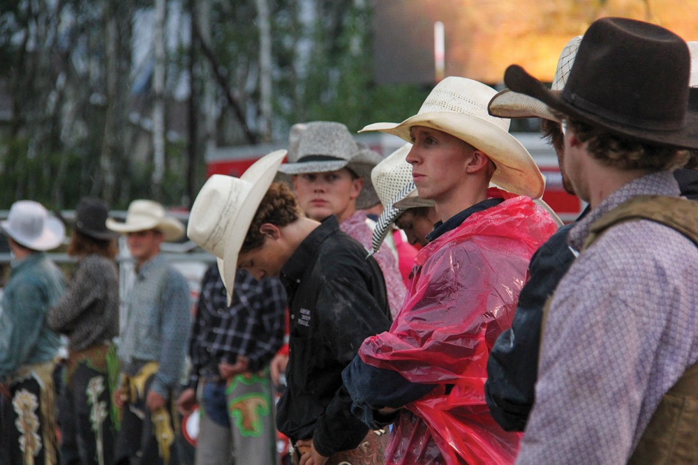Participants are introduced to the crowd prior to the competition.