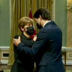 Prime Minister Justin Trudeau welcomes Minister of Agriculture and Agri-Food Marie- Claude Bibeau into his cabinet on October 26. 