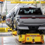 Production of Ford’s F-150 Lightning pickup at Dearborn, Mich. (Media.ford.com)