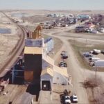 A 2018 aerial view of Pipeline Foods’ grain elevator at Gull Lake in southwestern Saskatchewan. (Pipeline Foods video screengrab via YouTube)
