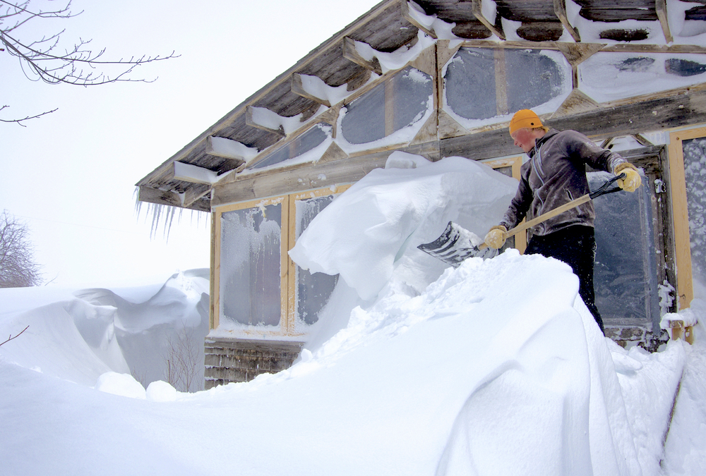 Residents on the Manitoba escarpment dig themselves out following a major blizzard April 13-14. The same area saw over 10 centimetres more several days later, on April 17.