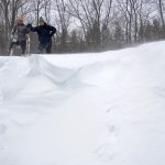 A wind-exposed property near Altamont, Man., faces heavy snowdrifts following a blizzard April 13-14 that dropped over a half a metre of snow on the area.