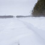 Blowing snow became a challenge for keeping roads clear in the second-last weekend of April, thanks to late snowstorms.