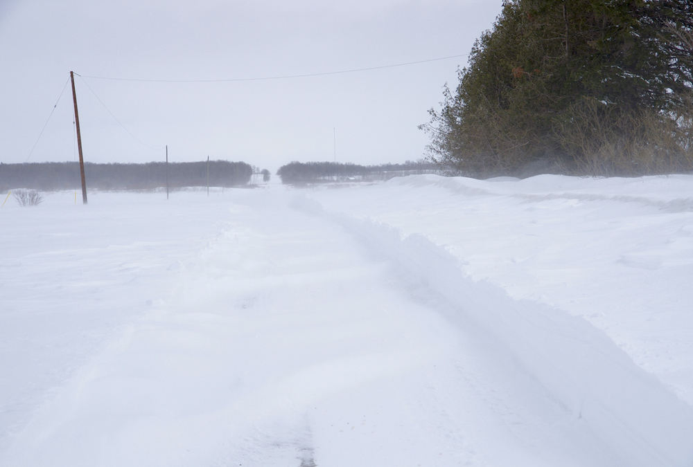 Blowing snow became a challenge for keeping roads clear in the second-last weekend of April, thanks to late snowstorms.