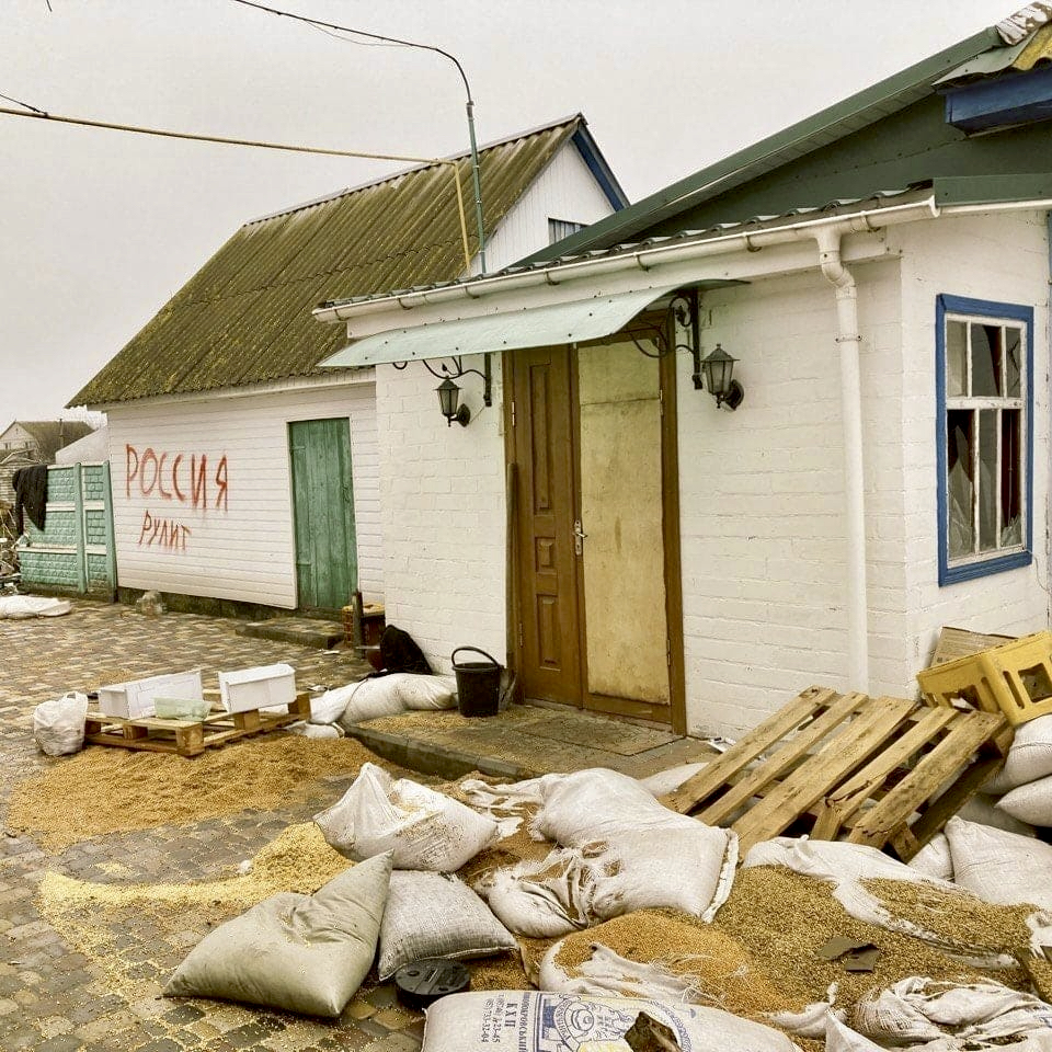 Retreating Russian troops caused extensive damage at this Ukrainian farm, intent on slowing spring sowing.