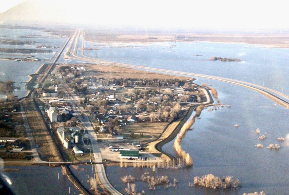 St. Jean flooding, looking south.