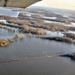 The flooding situation north of Emerson.