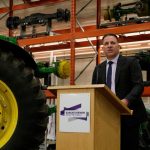 Olds College president Stuart Cullum announces a new partnership with Saskatchewan Polytechnic. (Liam O’Connor photo)
