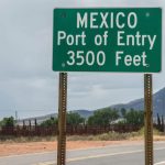 A Mexican port-of-entry sign on Highway 92 near Naco, Arizona. (Rex_Wholster/iStock/Getty Images)
