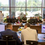Military officers from Russia, Ukraine, Turkey and members of delegations from both countries and U.N. attend the opening ceremony of a joint coordination centre that will oversee a U.N.-brokered deal to re-open Ukrainian grain exports in the Black Sea, in Istanbul, Turkey, July 27, 2022.  Photo: Reuters/Umit Bektas
