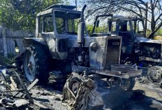 Destroyed areas after the attacks of Russian Armed Forces in the port of Odesa, July 25, 2022. The Kremlin assured that the attacks against the port of the Ukrainian city of Odessa should not affect the export of grain, after an agreement was reached between Moscow and Kyiv on July 22, 2022.