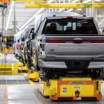 Production of Ford’s F-150 Lightning pickup at Dearborn, Mich. (Media.ford.com)