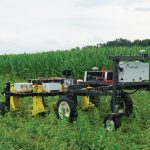 The RoamIO HC was one of many autonomous technologies attendees of the recent AgRobotics Working Group field tour could see in action.