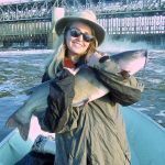 Kate Sopuck caught a master angler-sized catfish on her first Lockport outing.