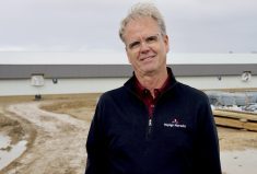 Topigs Norsvin Canada general manager Cam McGavin stands outside the incoming Innova Canada site in western Manitoba.