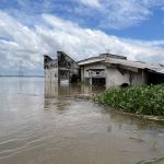 An office of a 50-hectare rice farm is submerged in floodwater from the Benue river at Makurdi in central Nigeria on Oct. 1 2022. (Photo: Reuters/Afolabi Sotunde)
