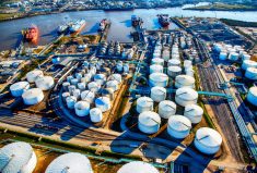 A U.S. oil refinery in Texas. The world’s two largest refinery systems are both producing less distillate fuel than before the pandemic erupted.